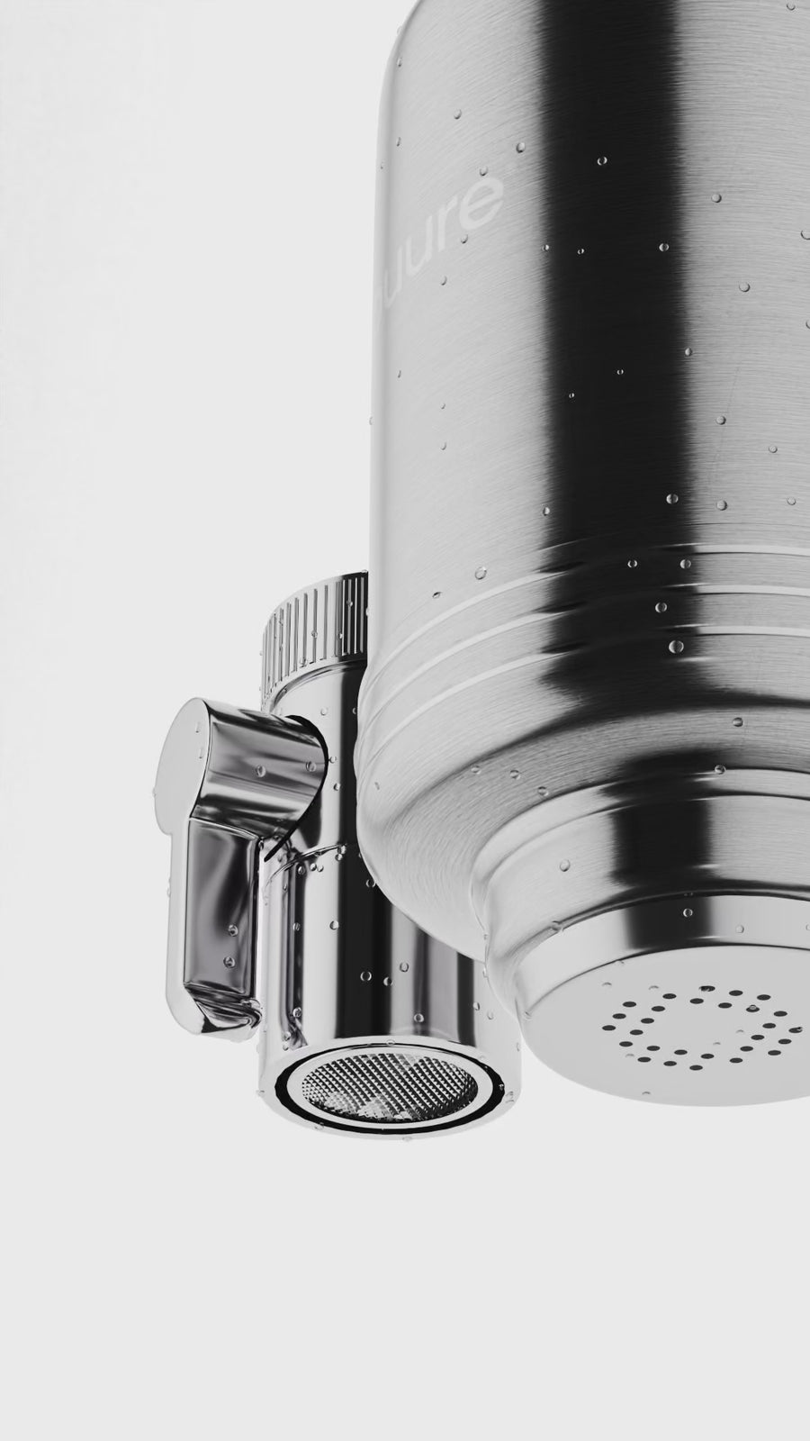 Puure stainless steel filter close-up